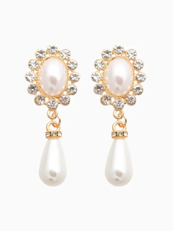 Набор 2 предмета: серьги, колье &laquo;Антуанетта&raquo;, вспышка, белый в золоте, 40 см