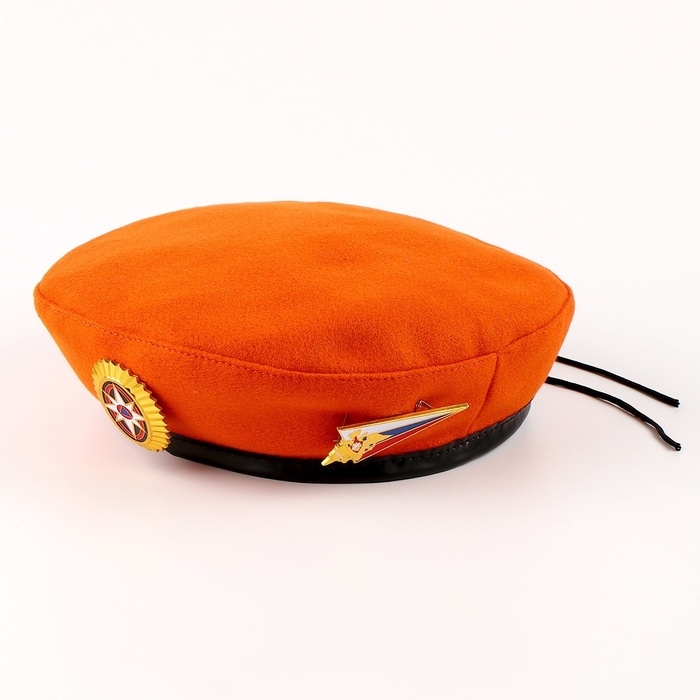 Карнавальный набор «Сильный солдат» оранжевый берет, размер 54-56, значок, флажок Карнавальный набор «Сильный солдат» оранжевый берет, размер 54-56, значок, флажок