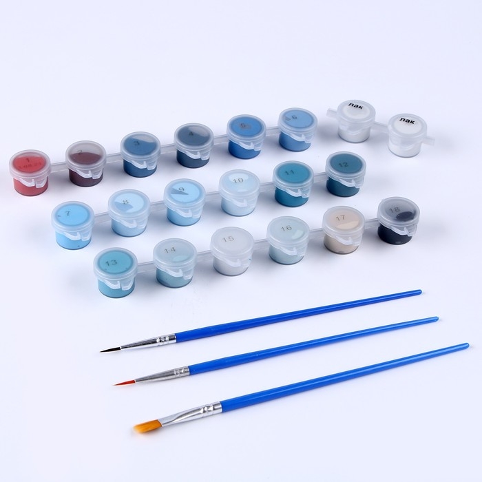 Картина по номерам на холсте с подрамником  Картина по номерам на холсте с подрамником "Зимнее озеро" 40*50 см