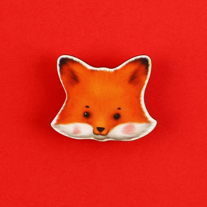 Значок талисман «Лиса», 3,5 х 3,3 см. Значок талисман «Лиса», 3,5 х 3,3 см.