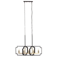 Люстра 2739/5 E14 40Вт черно-золотой 29,5х7,8х25-97 см BayerLux