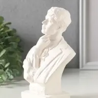 Бюст &laquo;Есенин&raquo;, фигурка гипс, 16 см, белый