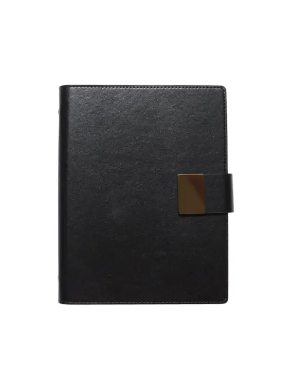 Органайзер на кольцах, А5, с хлястиком, 80л, линия, к/зам, Черный Органайзер на кольцах, А5, с хлястиком, 80л, линия, к/зам, Черный