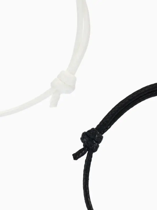 Браслеты парные &laquo;Неразлучники. Панды и лапки&raquo;, d=6 см, набор 2 шт. чёрный, белые