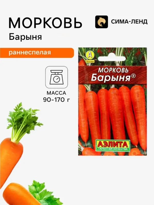 Семена Морковь &laquo;Барыня&raquo;, 2 г, &laquo;Аэлита&raquo;