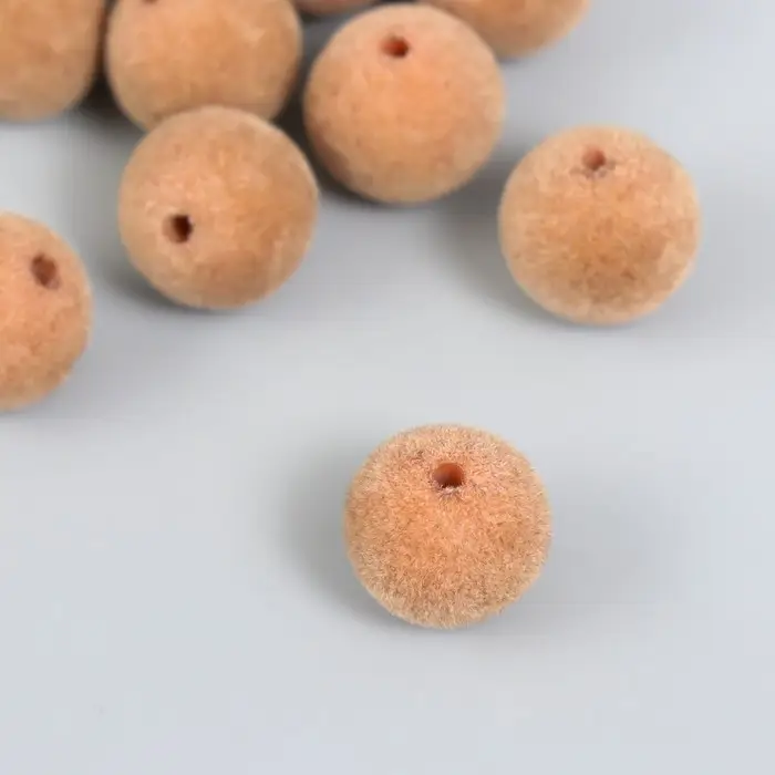 Бусины для творчества бархатное напыление Бусины для творчества бархатное напыление "Коричневый" набор 10 шт d=1,4 см