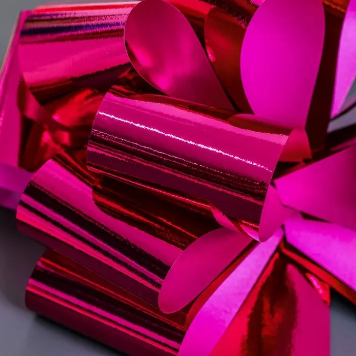 Подарочный бант - шар №5, фуксия, для упаковки подарков