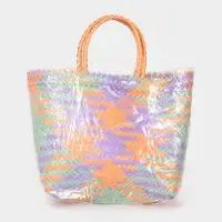 Сумка плетёная, 30&times;10&times;30 см, пластик, разноцветная