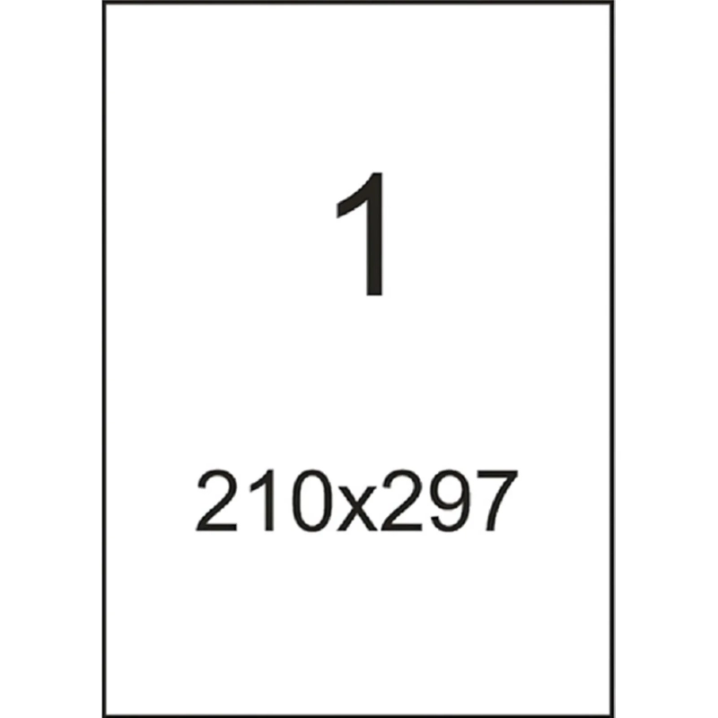 Этикетки самоклеящиеся  210х297мм. белая (100л/уп.)