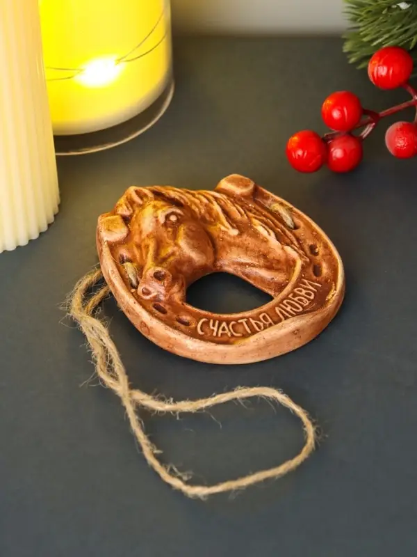 Магнит "Подкова Лошадь" 7,5х8.4 см