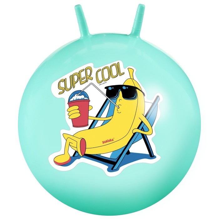Мяч-прыгун с рожками ZABIAKA Super Cool, d=65 см, 520 г, цвет бирюзовый Мяч-прыгун с рожками ZABIAKA Super Cool, d=65 см, 520 г, цвет бирюзовый