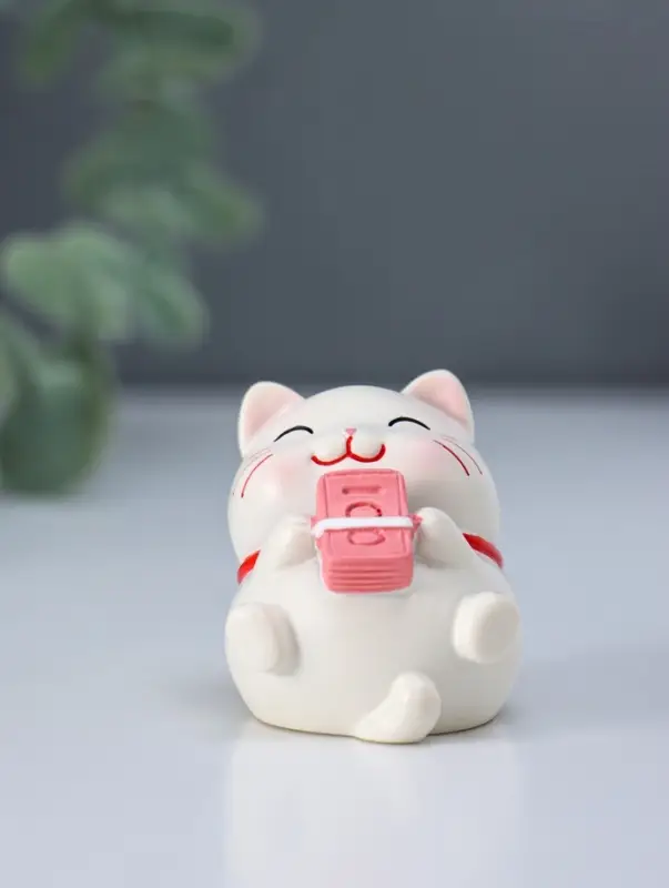 Сувенир полистоун "Манэки-нэко" набор 5 шт 4х4х4,5 см