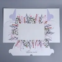 Коробка подарочная для 6 капкейков &laquo;Венок&raquo;, 25&times;17&times;10 см, с окном