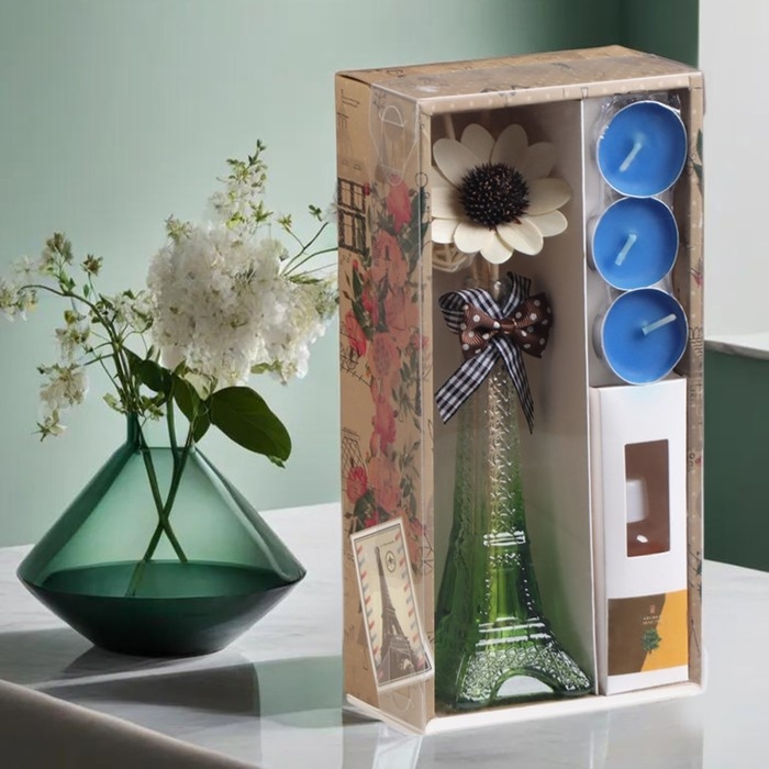 Набор подарочный Набор подарочный "Париж" (диффузор и свечи) сандал, "Богатство Аромата"