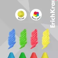 Восковые мелки 4 цв ErichKrause Baby Jumbo Bee Wax, коробка, европодвес