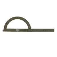 Линейка-транспортир, 15 см, нержавеющая сталь