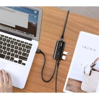 Разветвитель USB Ugreen 4 в 1. 3 x USB 3.0. RJ45 (20265)