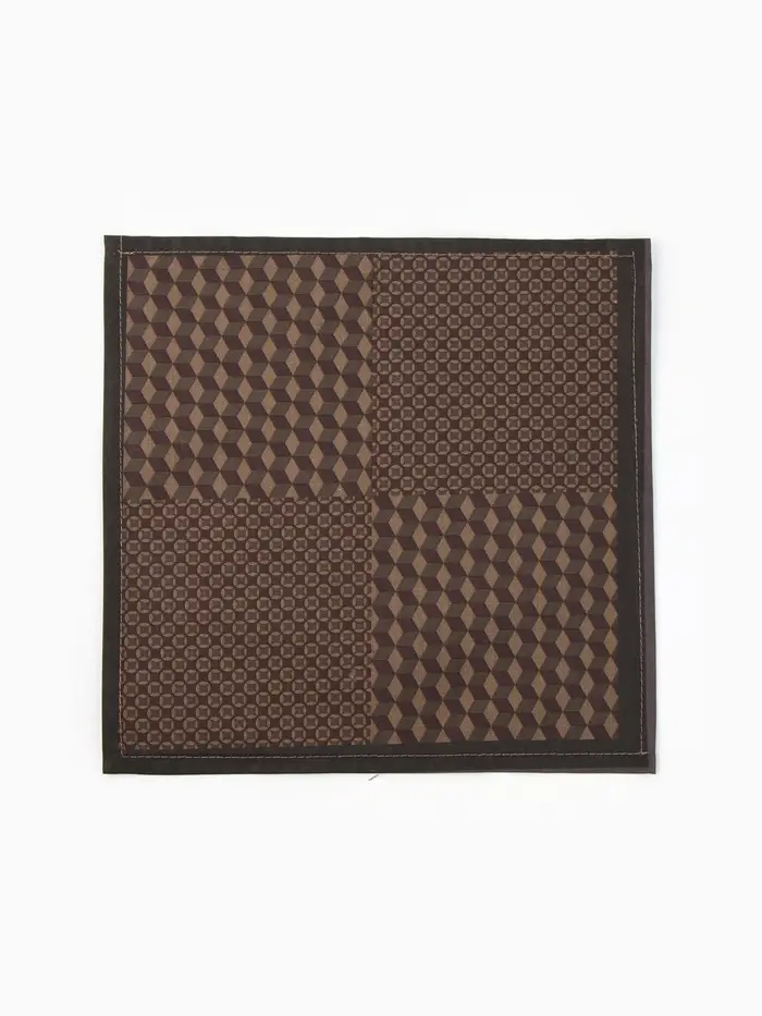 Платки носовые мужские &laquo;Этель&raquo;, 30&times;30 см, набор 12 шт., 100% хлопок, светло-коричневые, рисунок МИКС