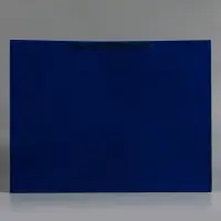 Пакет подарочный ламинированный горизонтальный &laquo;Синий&raquo;, XXL 61&times;46&times;20 см