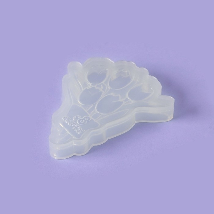 Силиконовый молд для леденцов и шоколада «Букет тюльпанов с 8 марта», 11,5×9,5 см, цвет прозрачный Силиконовый молд для леденцов и шоколада «Букет тюльпанов с 8 марта», 11,5×9,5 см, цвет прозрачный