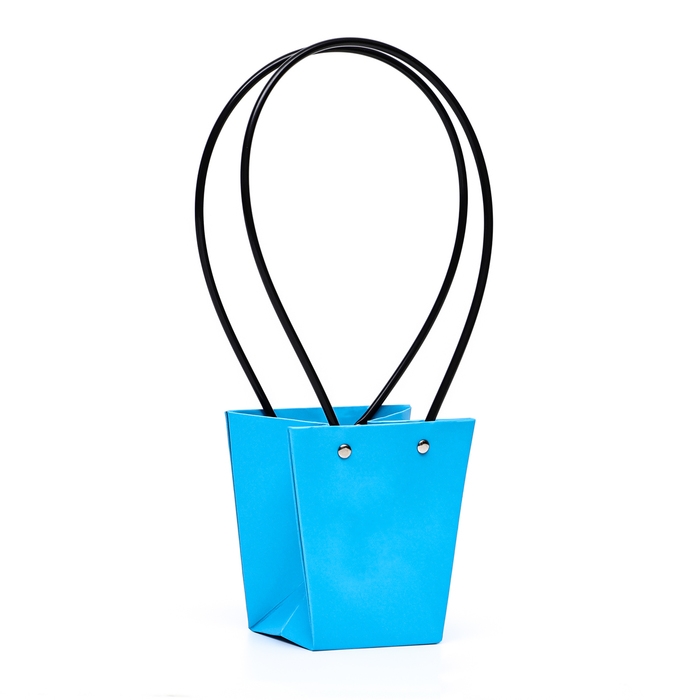 Сумка для цветов Голубая влагостойкая, 12x12-8x8-12.5 см Сумка для цветов Голубая влагостойкая, 12x12-8x8-12.5 см