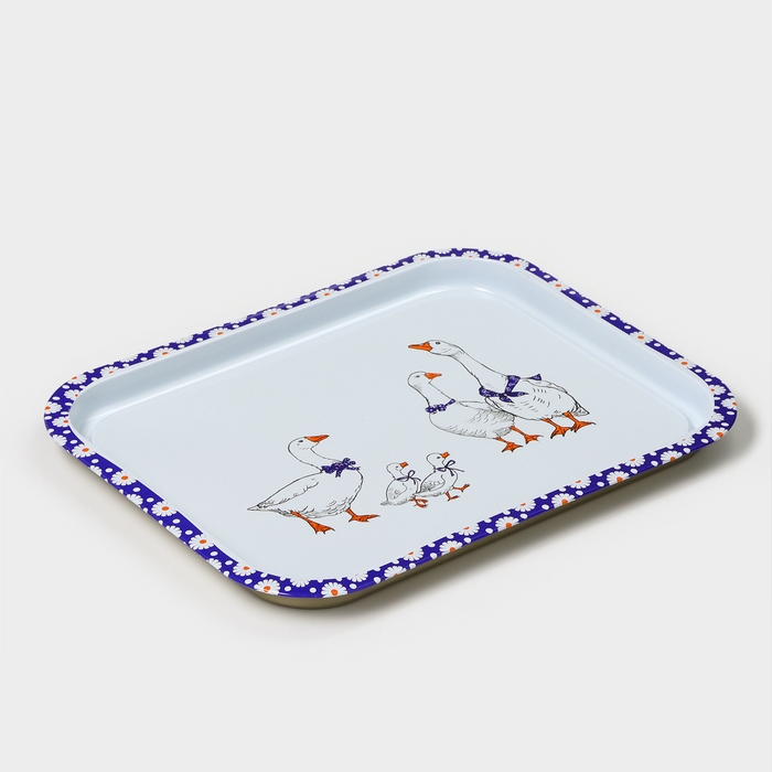 Поднос «Гуси», 32,8 х 25,8 см, жесть Поднос «Гуси», 32,8 х 25,8 см, жесть