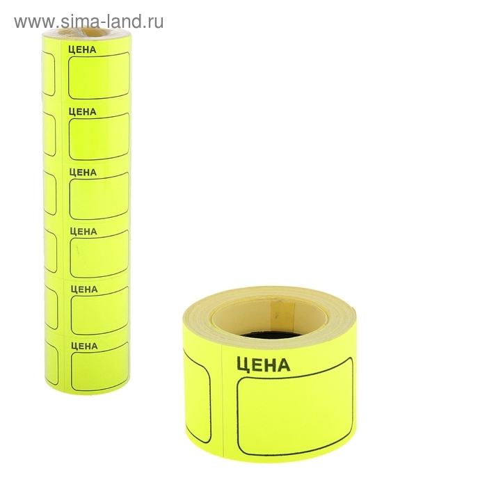 Набор из 6 роликов, в 1 ролике 120 штук, ценники самоклеящиеся, 35 х 50 мм, жёлтые Набор из 6 роликов, в 1 ролике 120 штук, ценники самоклеящиеся, 35 х 50 мм, жёлтые