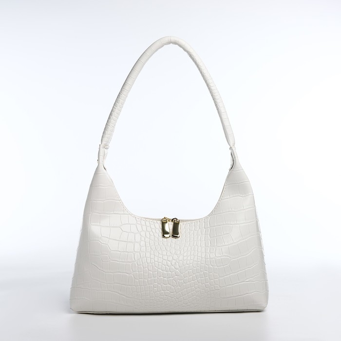 Сумка-багет на молнии, цвет белый Сумка-багет на молнии, цвет белый