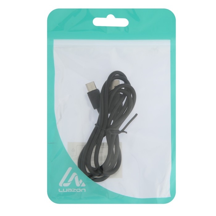 Кабель LuazON, Type-C - USB, 2 А, 1 м, чёрный Кабель LuazON, Type-C - USB, 2 А, 1 м, чёрный