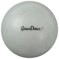 Мяч для художественной гимнастики Grace Dance, d=18,5 см, цвет серебряный с блеском