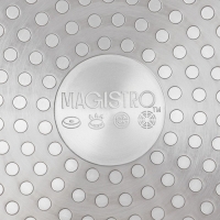 Сковорода блинная Magistro Dark, d=24 см, ручка soft-touch, антипригарное покрытие, индукция, цвет чёрный