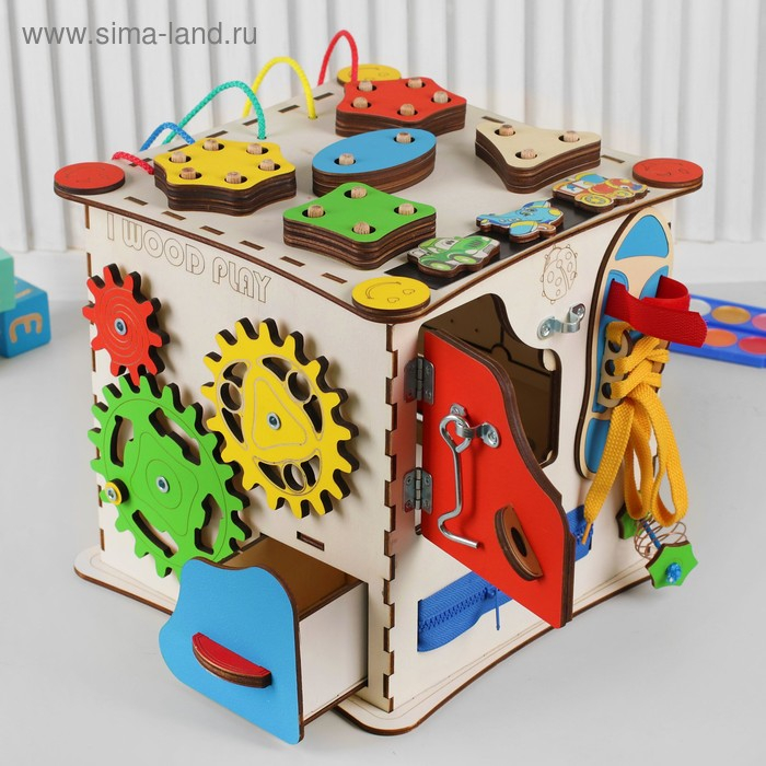 Бизикуб «Развивающий куб», без электрики 25×25 см Бизикуб «Развивающий куб», без электрики 25×25 см