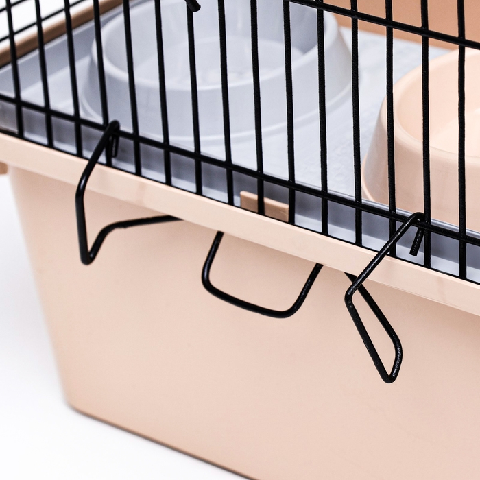 Клетка для птиц Клетка для птиц "Пижон" №101-Б, разборная, 42 х 30 х 65см (укомплект.) бежевая