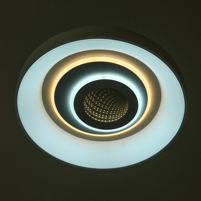 Люстра с ПДУ 1905/1 LED 92Вт диммер белый 47х47х10 см BayerLux