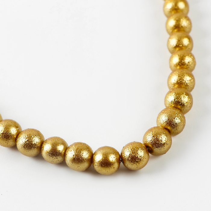 Бусины из стекла, набор 78 шт., размер 1 шт. — 10 мм, цвет жёлтое золото