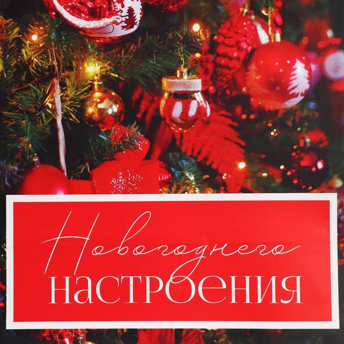 Пакет подарочный новогодний ламинированный «Новогоднее настроение», ML 21 х 25 х 8 см, Новый год
