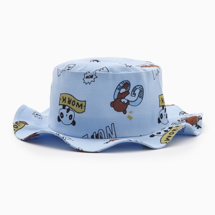 Панама детская Панама детская "Зверушки" MINAKU, цв,голубой , р-р 50