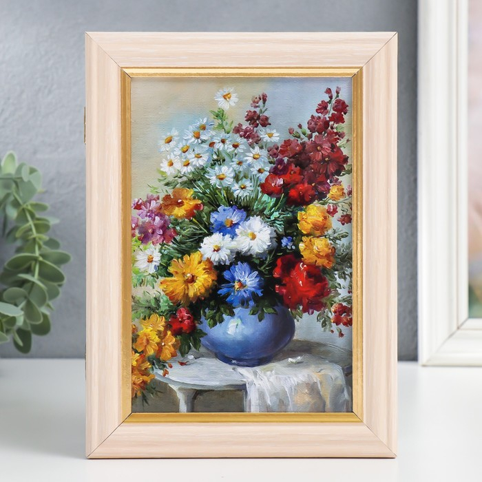 Ключница Ключница "Прекрасный букет" дуб молочный 15х21