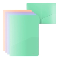 Папка-уголок А4, 180 мкм, ErichKrause "Matt Pastel Bloom", с 2 карманами, непрозрачная, с тиснением "песок", микс