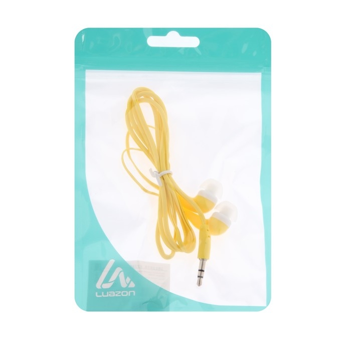 Наушники Luazon LN-2, вакуумные, плоский провод, МИКС