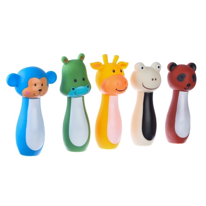 Резиновая игрушка для ванны «Веселый боулинг», 12 см, с пищалкой, виды МИКС, Крошка Я Резиновая игрушка для ванны «Веселый боулинг», 12 см, с пищалкой, виды МИКС, Крошка Я