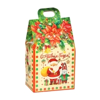 Новый год. Новогодний подарок "Мини Домик", Дед мороз и заяц, 150 г