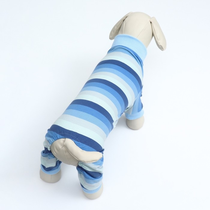 Попона послеоперационная, вискоза, размер L  (ОШ 28, ОГ 44, ОТ 35 см, вес 8-12 кг), голубая   961460