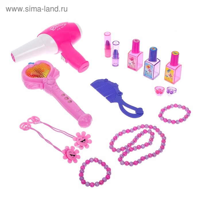 Столик с зеркалом «Милашка» с пианино и аксессуарами Столик с зеркалом «Милашка» с пианино и аксессуарами