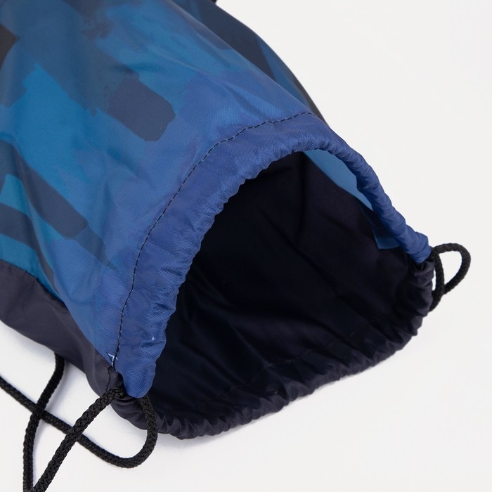 Мешок для обуви на шнурке, цвет чёрный/синий Мешок для обуви на шнурке, цвет чёрный/синий