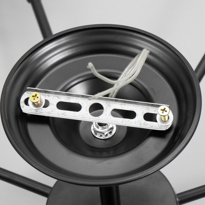 Люстра Люстра "Ортико" 8хЕ27 40Вт черный 80х80х25см BayerLux