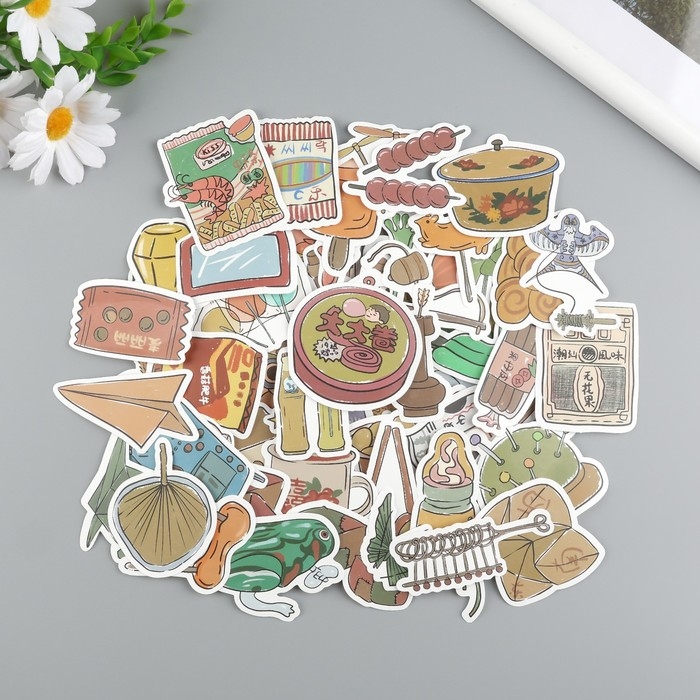 Наклейки пластик Наклейки пластик "Связь" набор 60 шт 10х12 см