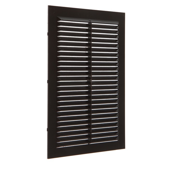 Решетка вентиляционная Решетка вентиляционная "КосмоВент" Люкс Л170КР, 240х170мм, с сеткой, неразъемная, коричневая
