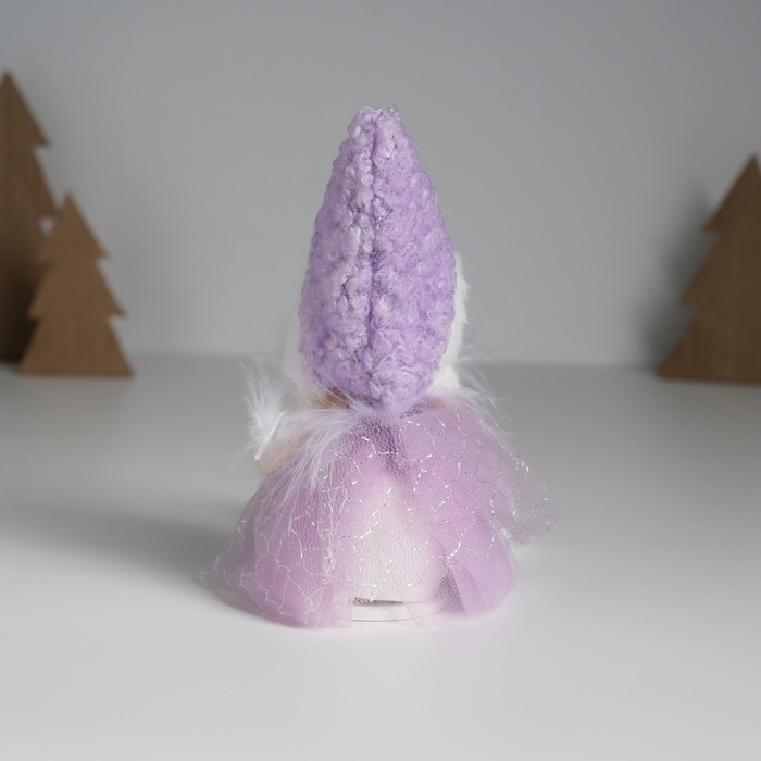 Кукла интерьерная Кукла интерьерная "Девочка в сиреневом платьишке с пушистым воротником" 7,2х7х18 см