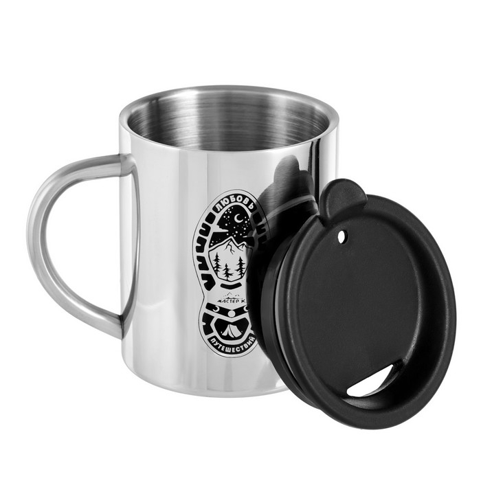 Термокружка, 300 мл, Путь "Мастер К. Любовь путешествий", сохраняет тепло 2 ч